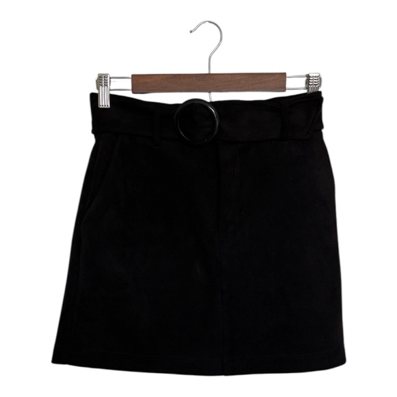 Forever 21 Black A-Line Skirt with Belt - Picture 1 of 4